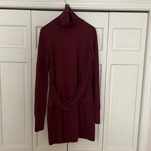 Prairie Underground maroon-ish turtleneck tunic/dress, Size M